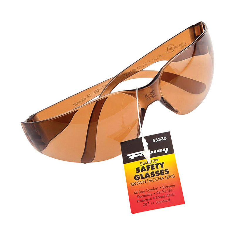 FORNEY - Forney Starlite Compact Safety Glasses Brown Lens 1 pc