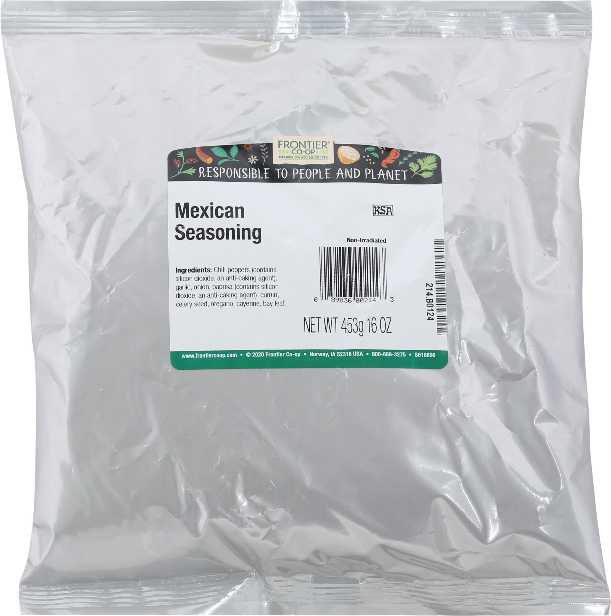 Frontier Co-Op Mexican Seasoning 453 g Bag - Case of 1
