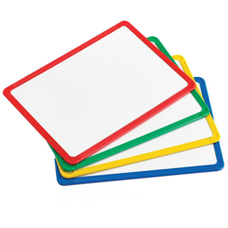 EDXEDUCATION - Plastic Framed Metal Whiteboards - Four Colors - Set of 4
