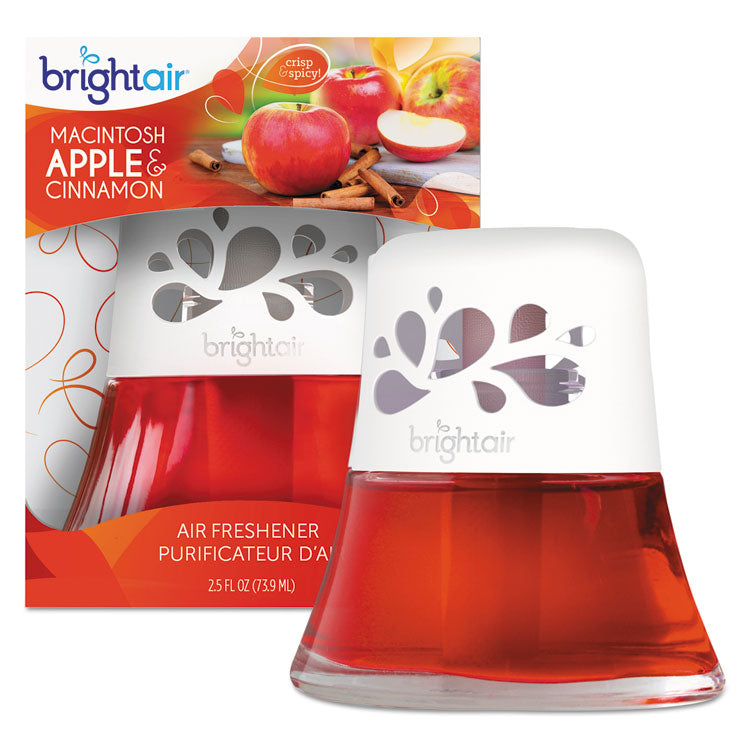 BRIGHT Air - Scented Oil Air Freshener, Macintosh Apple and Cinnamon, Red, 2.5 oz