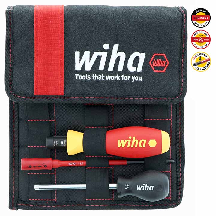 Wiha Insulated TorqueVarioS 10 to 50 In/lbs and SlimLine Blade Set (11 Piece Set)