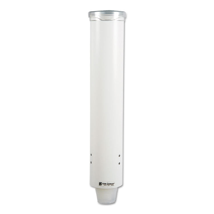 San Jamar - Small Pull-Type Water Cup Dispenser, For 5 oz Cups, White