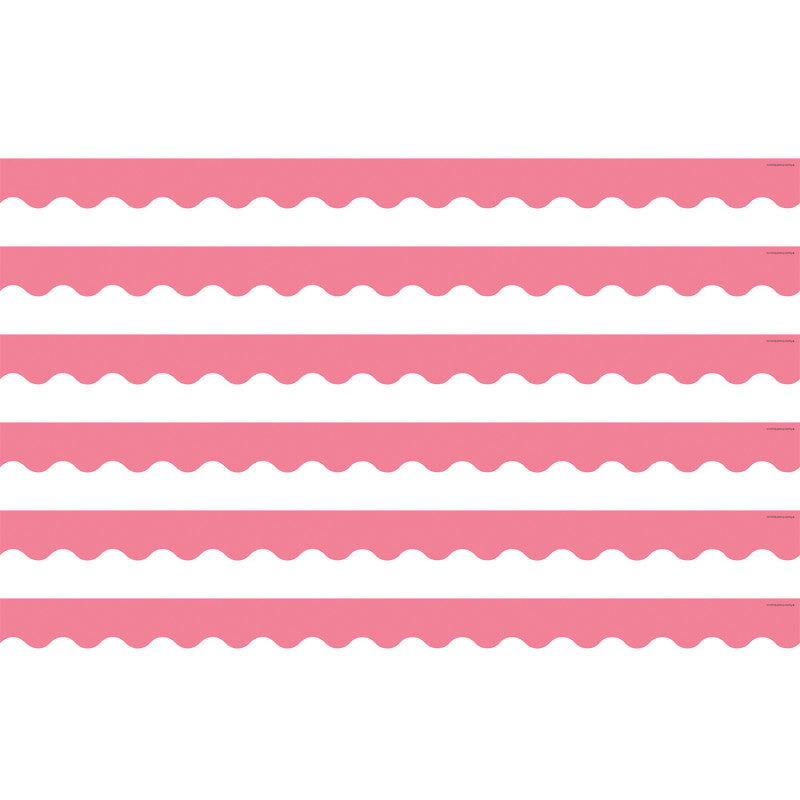 TEACHER CREATED RESOURCES - Light Pink Scalloped Border Trim, 35 Feet Per Pack, 6 Packs