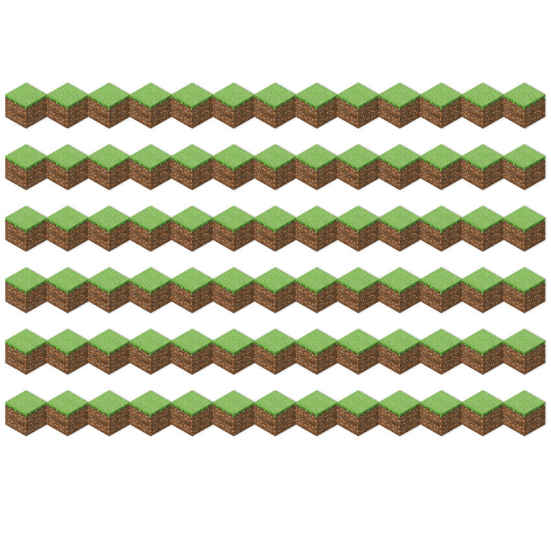 EUREKA - Minecraft Die-Cut Blocks Extra Wide Trim, 37 Feet Per Pack, 6 Packs