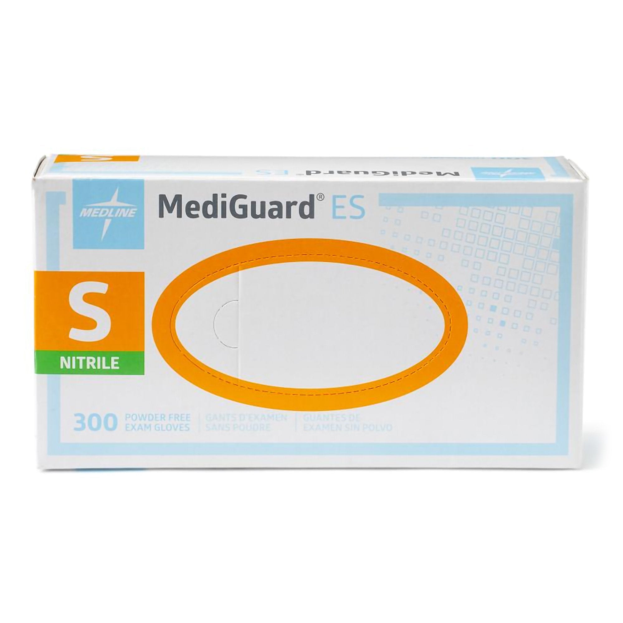 Medline - Exam Glove MediGuard® ES Small NonSterile Nitrile Standard Cuff Length Textured Fingertips Blue Not Rated [300/BX]