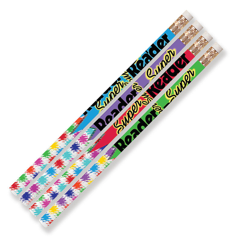 MUSGRAVE PENCIL COMPANY - Super Reader Motivational Pencils, 12 Per Pack, 12 Packs