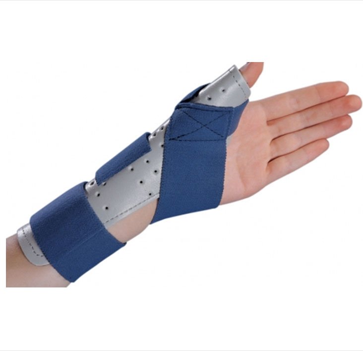 DJO - Thumb Splint ThumbSPICA™ Adult Small / Medium Hook and Loop Strap Closure Left Hand Blue / Gray [1/EA]