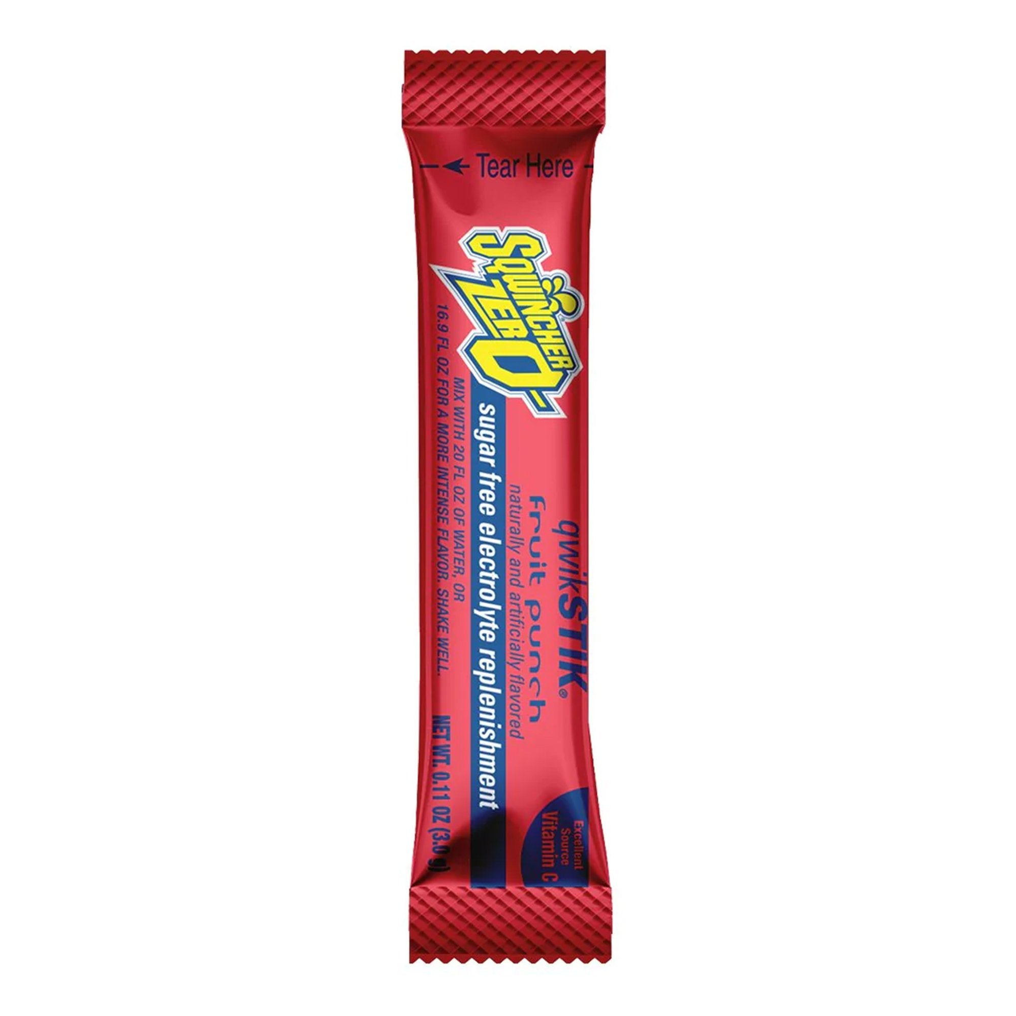Kent Precision Foods - Oral Electrolyte Solution Sqwincher® Quik Stik® Zero Fruit Punch Flavor 0.11 oz. Electrolyte [50/PK]