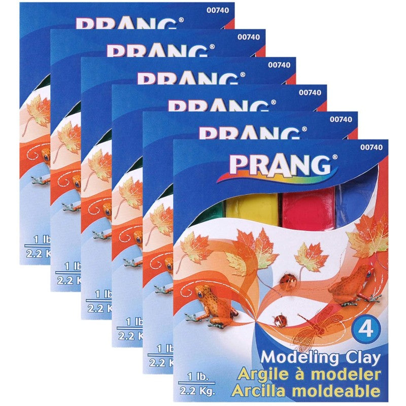 PRANG - Modeling Clay, Assorted, 1 lb. Per Pack, 6 Packs