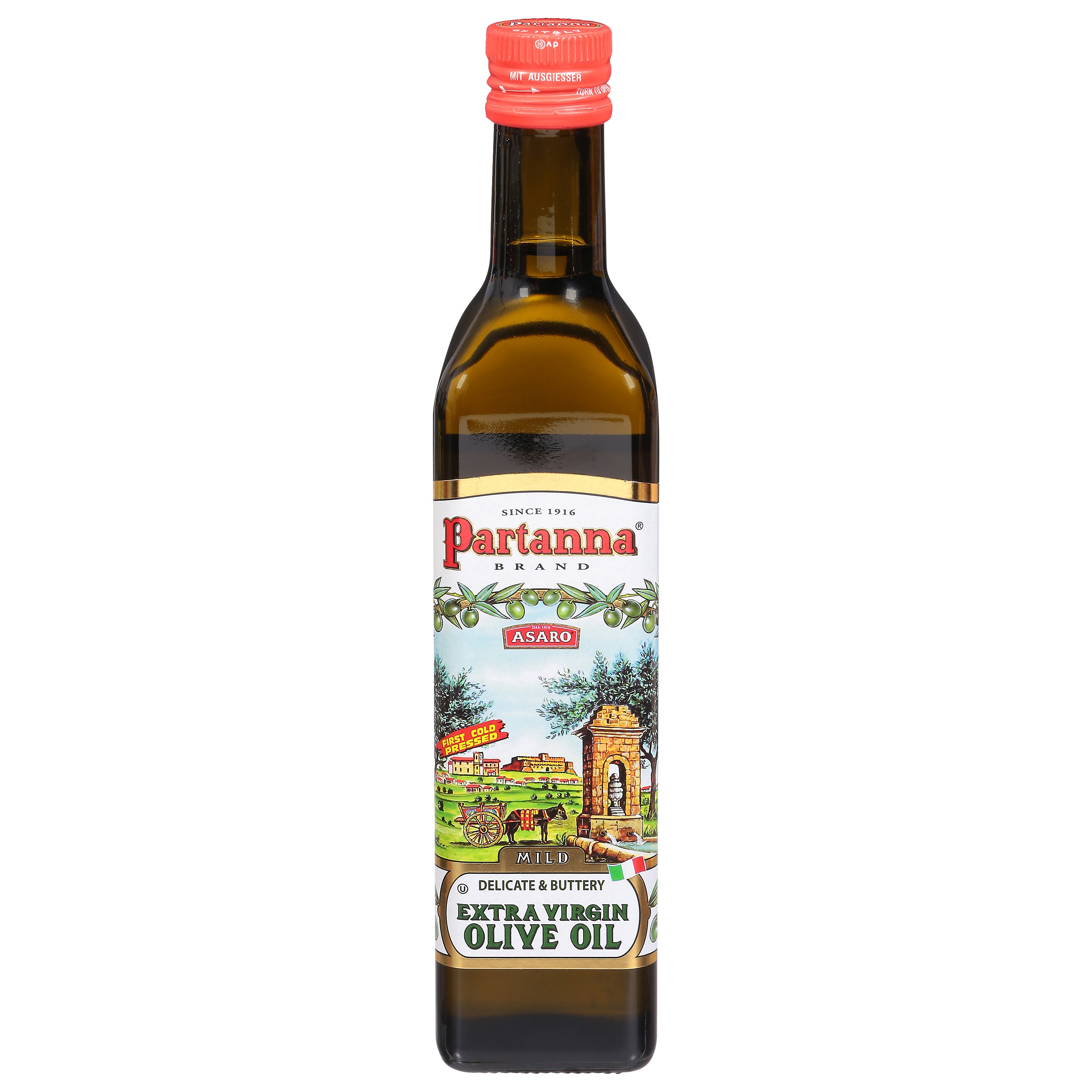 Partanna Extra Virgin Mild Olive Oil 16.9 fl oz - Case of 6