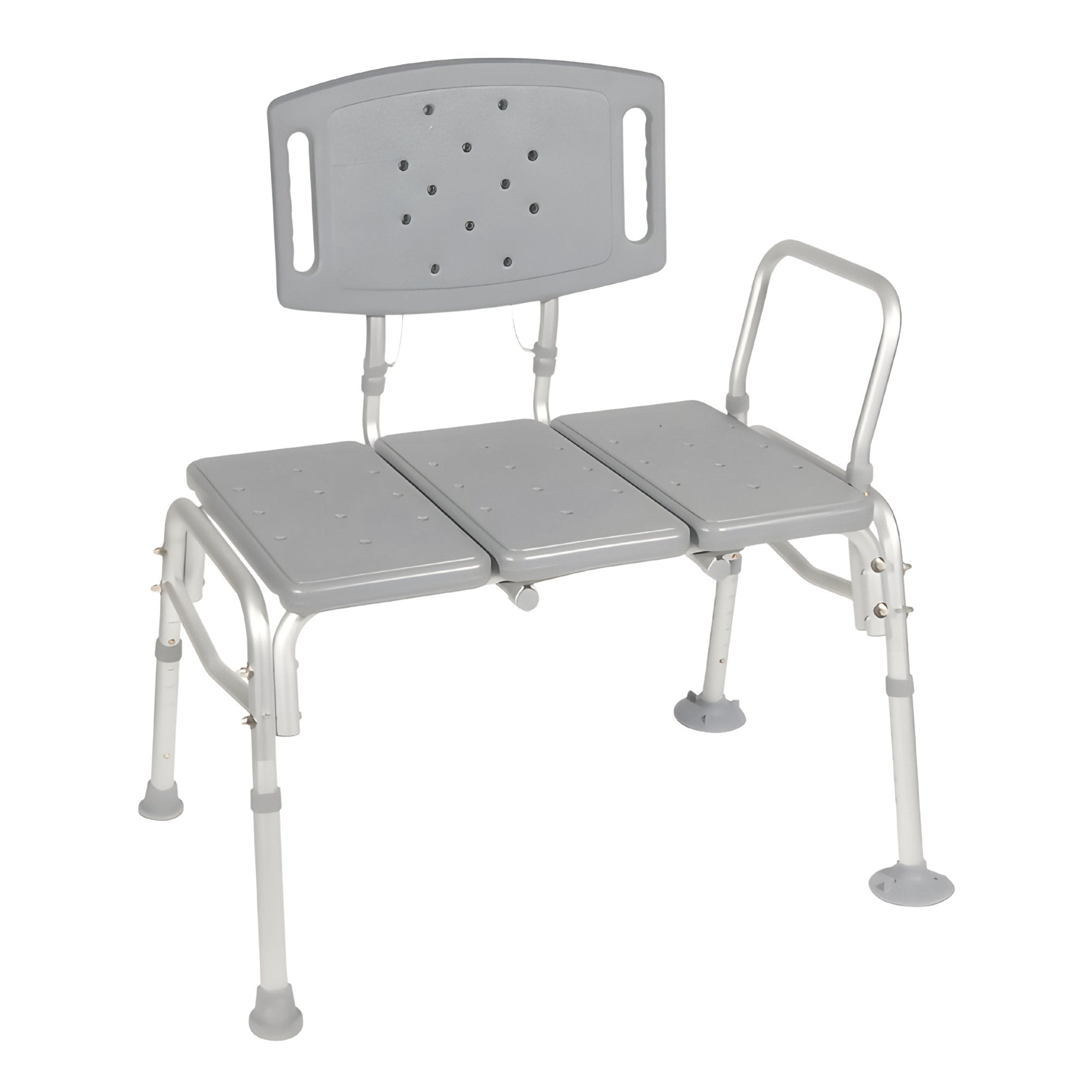 McKesson Brand - McKesson Knocked Down Bariatric Bath Transfer Bench Arm Rail 18-1/4 to 23-1/4 Inch Seat Height 500 lbs. Weight Capacity [1/EA]