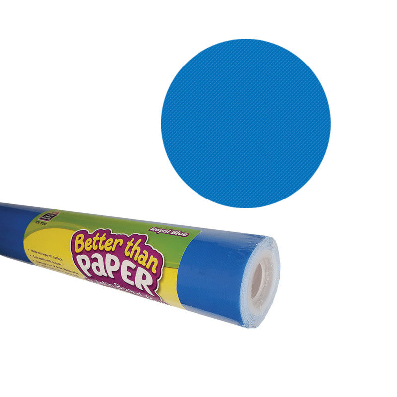 TEACHER CREATED RESOURCES - Better Than Paper® Bulletin Board Roll, 4' x 12', Royal Blue, 4 Rolls