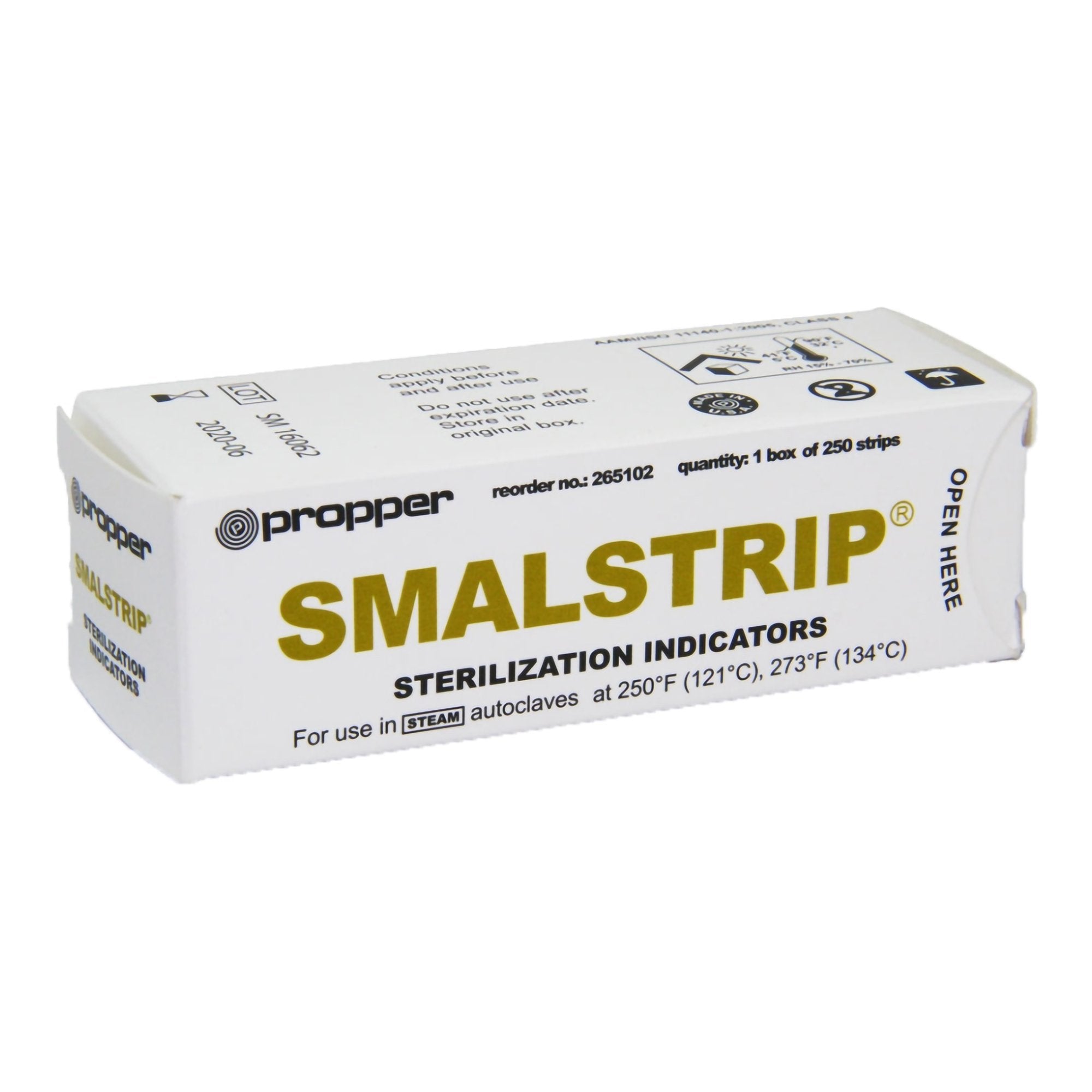 Propper Manufacturing - Smalstrip® Sterilization Chemical Indicator Strip Steam 4 Inch Length [250/BX]