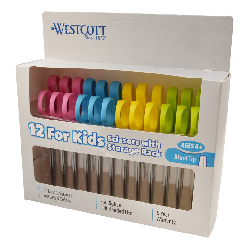 WESTCOTT - Value Scissors Classpack, 5" Blunt, Pack of 12