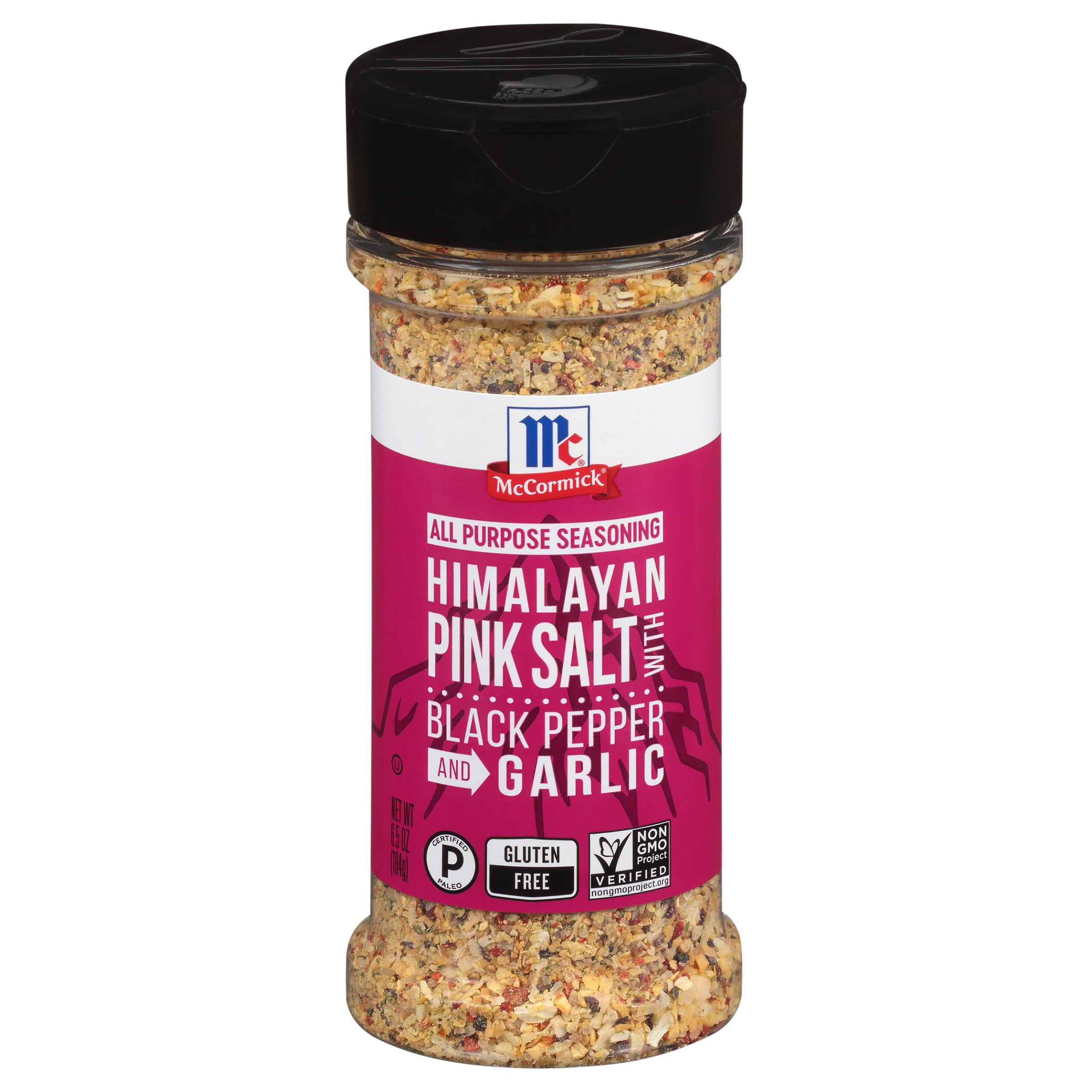McCormick Himalayan Pink Salt with Black Pepper and Garlic All Purpose Seasoning, 6.5 oz - Case of 6