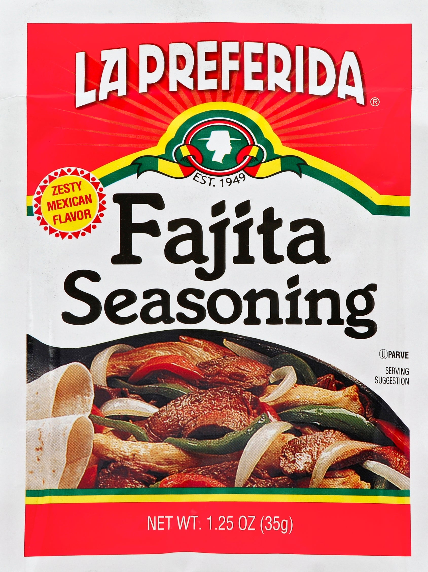 La Preferida Fajita Seasoning 1.25 oz - Case of 24