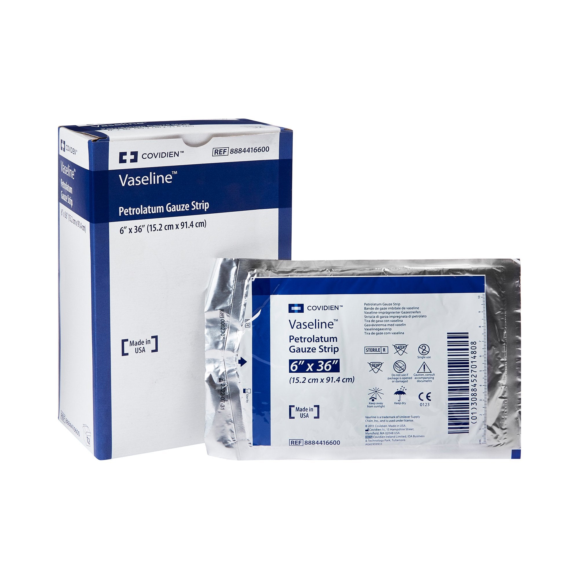 Cardinal - Petrolatum Impregnated Dressing Vaseline® Rectangle 6 X 36 Inch Sterile [1/EA]