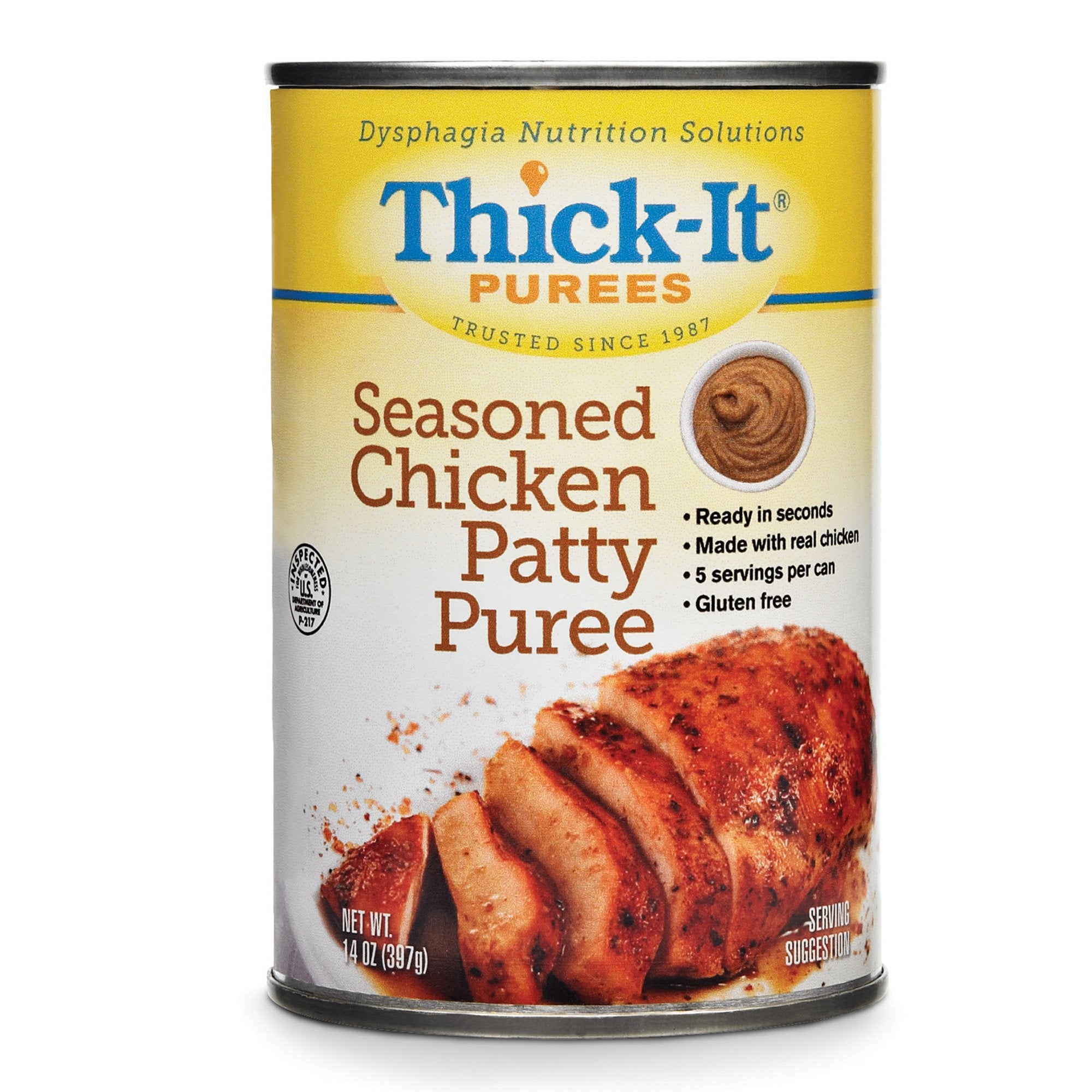Kent Precision Foods - Thickened Food Thick-It® 14 oz. Can Seasoned Chicken Patty Flavor Puree IDDSI Level 4 Extremely Thick/Pureed [1/EA]