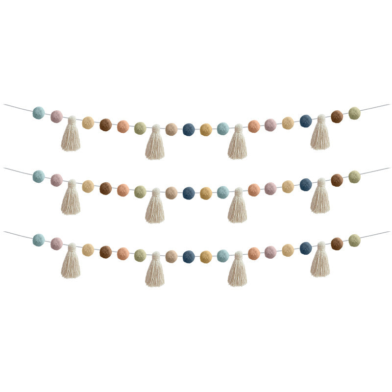 TEACHER CREATED RESOURCES - Everyone is Welcome Pom-Poms and Tassels Garland, Pack of 3