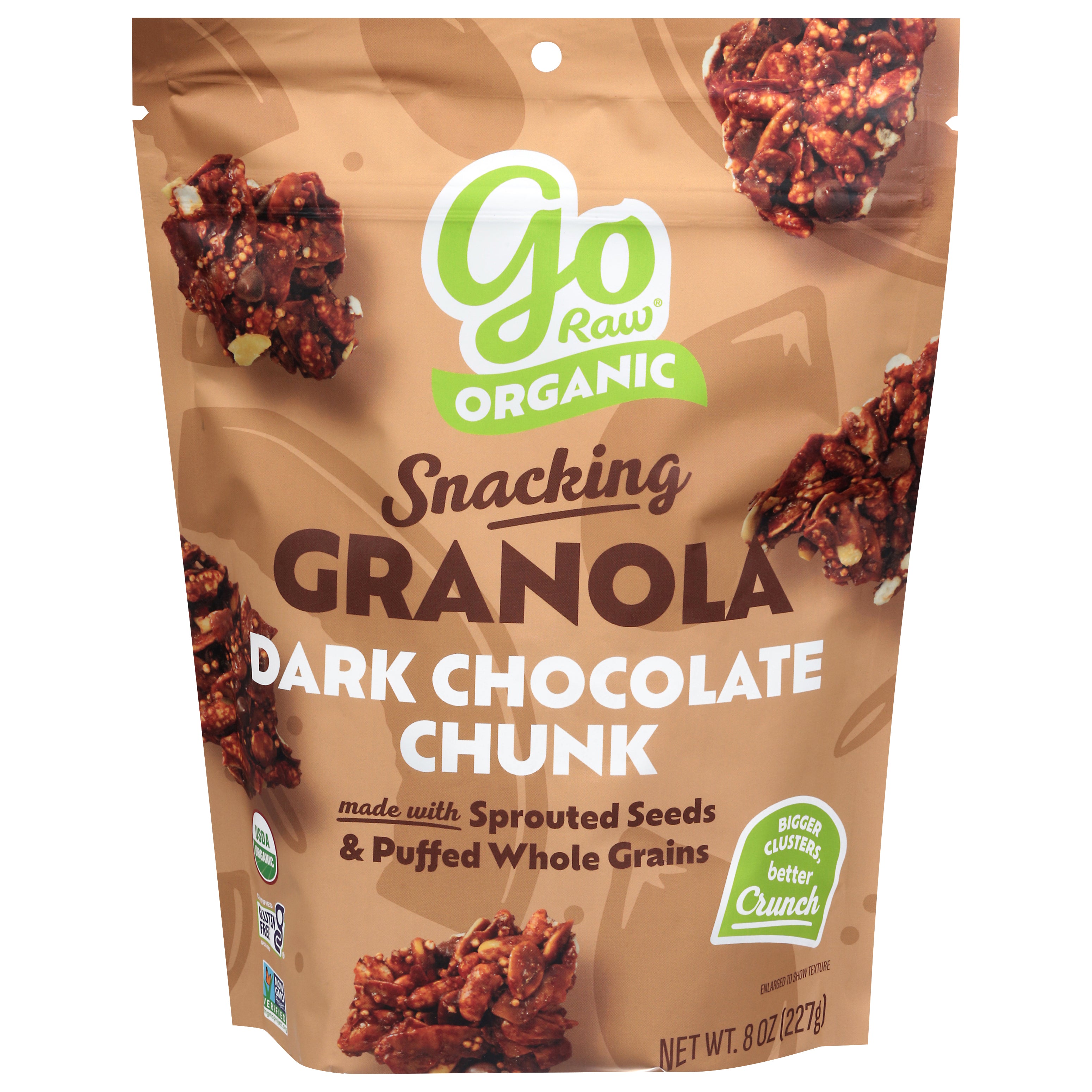 Go Raw Organic Dark Chocolate Chunk Granola 8 oz - Case of 6