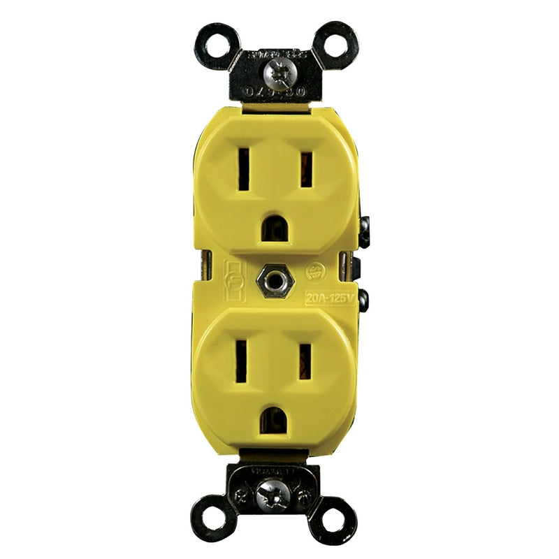LEVITON MFG CO INC - Leviton 15 amps 125 V Duplex Yellow Outlet 5-15R 1 pk
