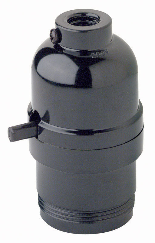 LEVITON - Leviton Plastic Medium Base Push Thru Socket 1 pk - Case of 10