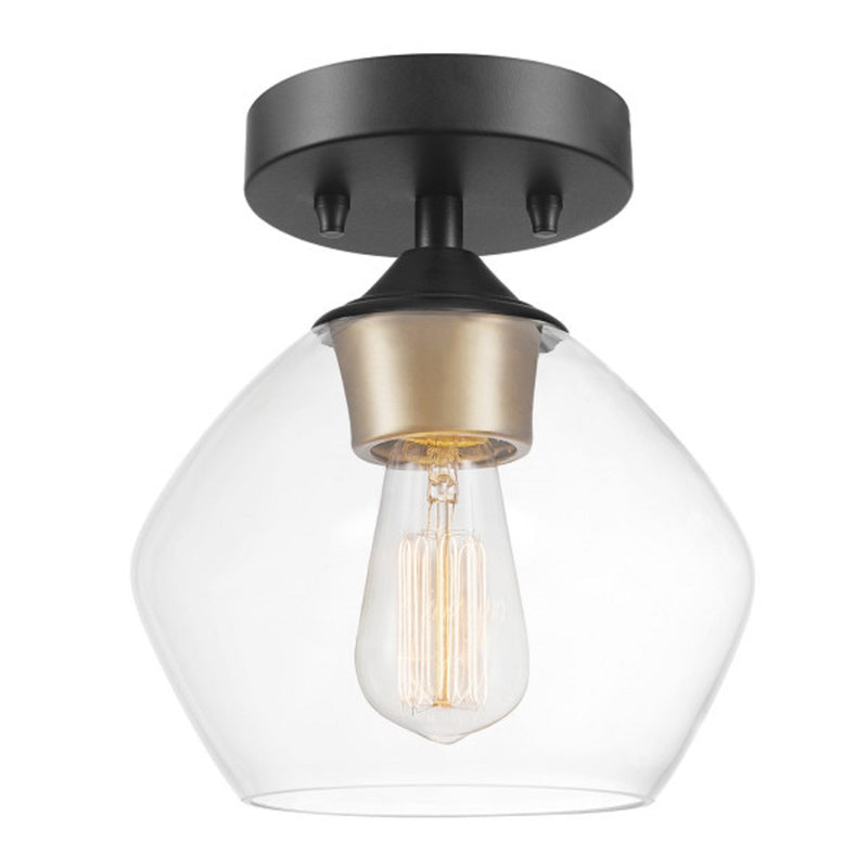 GLOBE ELECTRIC - Globe Electric Harrow 9.1 in. H X 8 in. W X 8 in. L Matte Black Ceiling Light