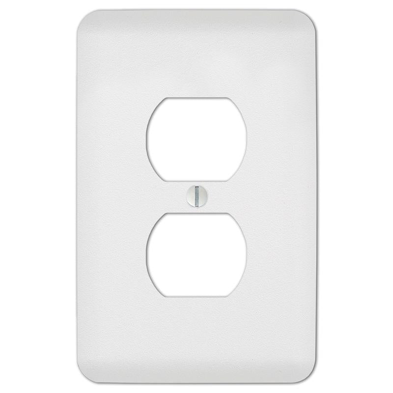 AMERELLE - Amerelle Capri Paintable Textured White 1 gang Stamped Steel Duplex Wall Plate 1 pk - Case of 4