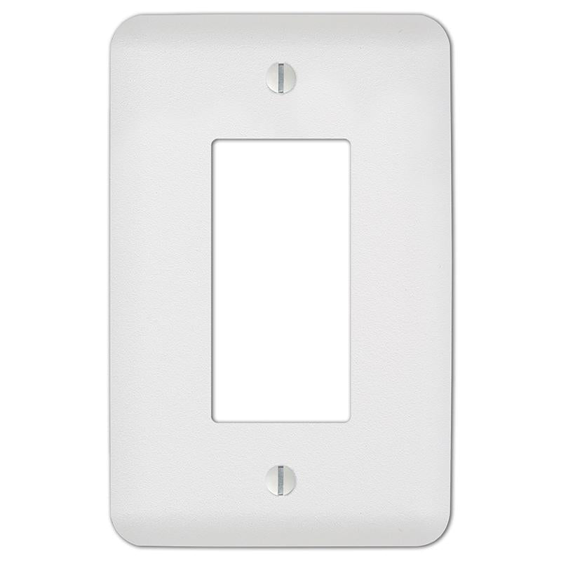 AMERELLE - Amerelle Capri Paintable Textured White 1 gang Stamped Steel Decorator Wall Plate 1 pk