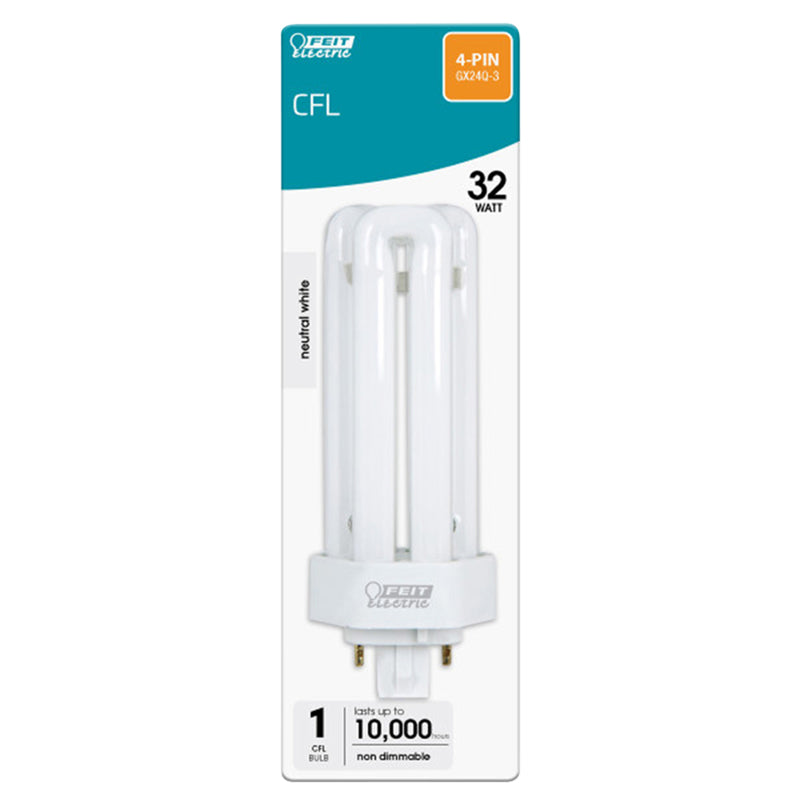 FEIT - Feit 32 W PL 5.2 in. L CFL Bulb Neutral White Speciality 3500 K 1 pk