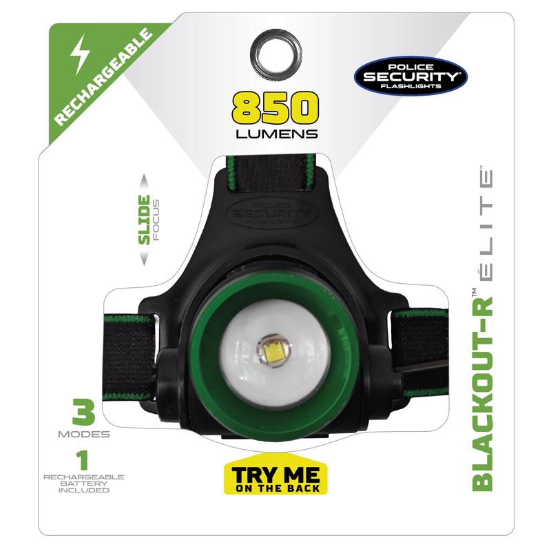 POLICE SECURITY - Police Security Blackout-R 850 lm Black LED Head Lamp