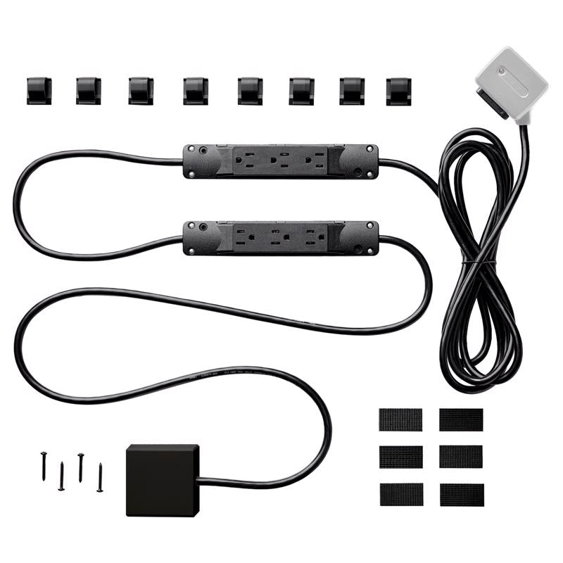 CHARG - Charg 10 ft. L 7 outlets Surge Protector Black 1000 J