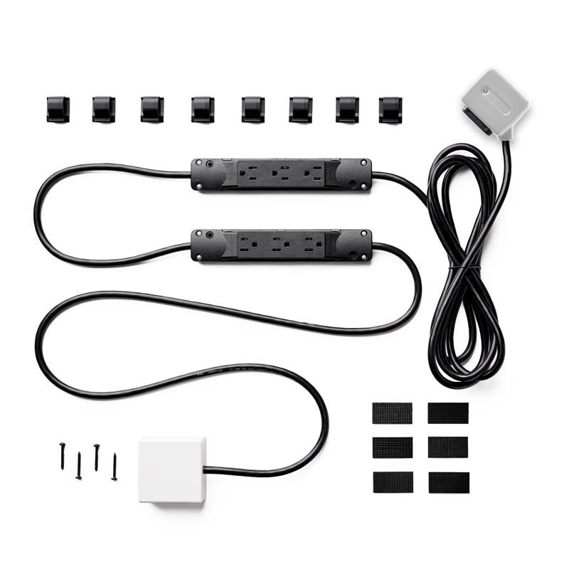 CHARG - Charg 10 ft. L 7 outlets Power Strip with USB Ports White 1000 J
