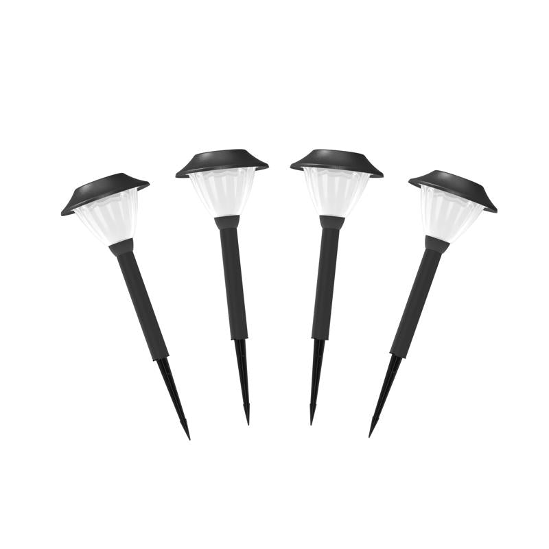 LIVING ACCENTS - Living Accents Black/White Low Voltage 6 W LED Pathway Light 4 pk