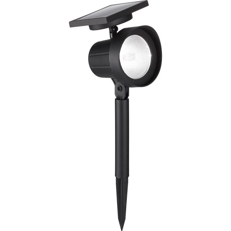 LIVING ACCENTS - Living Accents Black Solar Powered 0.5 W LED Spotlight 1 pk - Case of 12 [GLE728197]