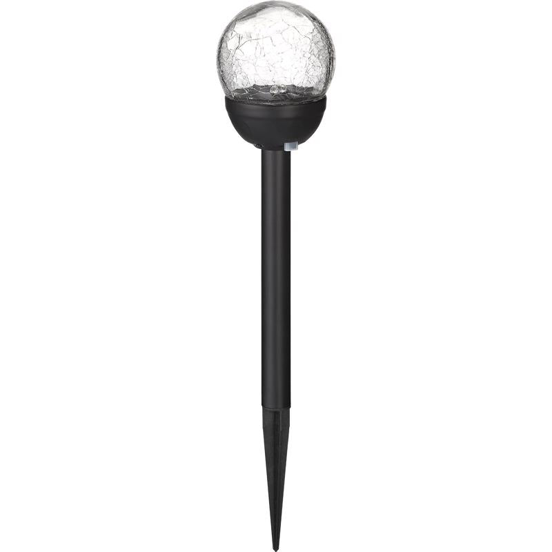 LIVING ACCENTS - Living Accents Black Solar Powered 0.06 W LED Pathway Light 1 pk - Case of 12 [GLE29992-8BP]