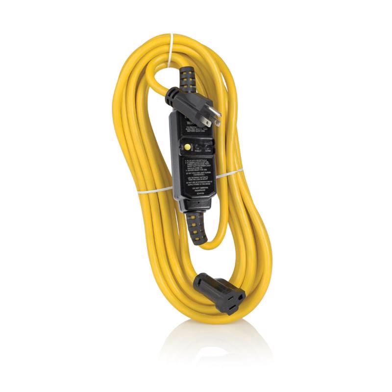LEVITON - Leviton Outdoor 25 ft. L Black/Yellow Extension Cord 14/3 SJTW