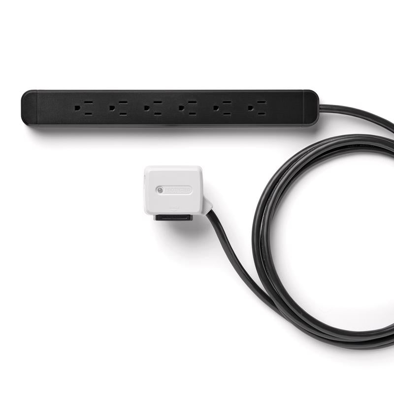 CHARG - Charg SurgeSwap 9 ft. L 6 outlets Power Strip w/Surge Protection Black 1000 J