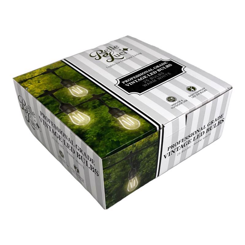 BELLE LUCI - Belle Luci Holiday Bright Lights S14 E26 (Medium) Filament LED Bulb Warm White 1.5 Watt Equivalence [BLBUS14D25W]