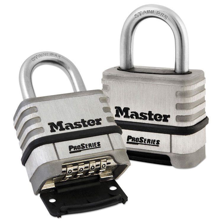 Master Lock - ProSeries Stainless Steel Easy-to-Set Combination Lock, Stainless Steel, 2.18" Wide