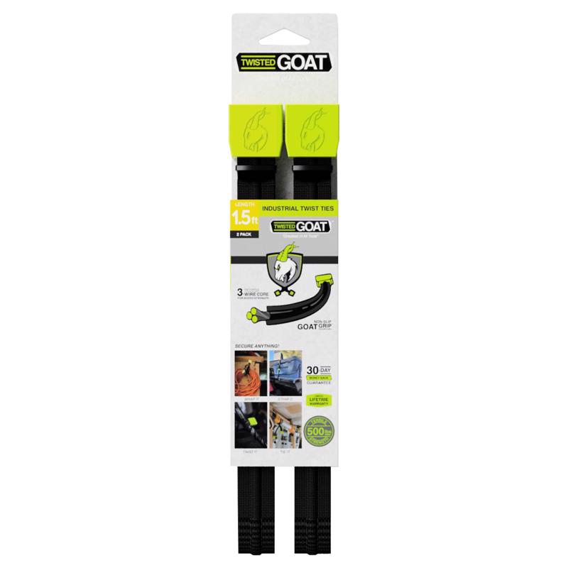TWISTED GOAT - Twisted Goat 18 in. L Black Twist Ties 2 pk