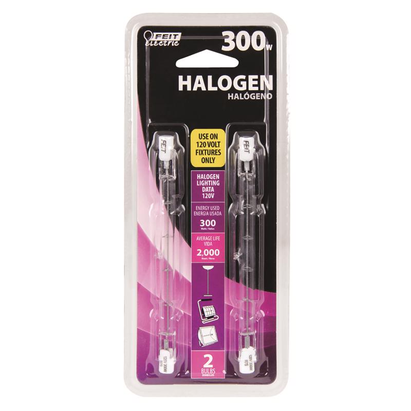 FEIT ELECTRIC - Feit 300 W T3 Tubular Halogen Bulb 4500 lm Warm White 2 pk [BPQ300T3/CL2TRP]
