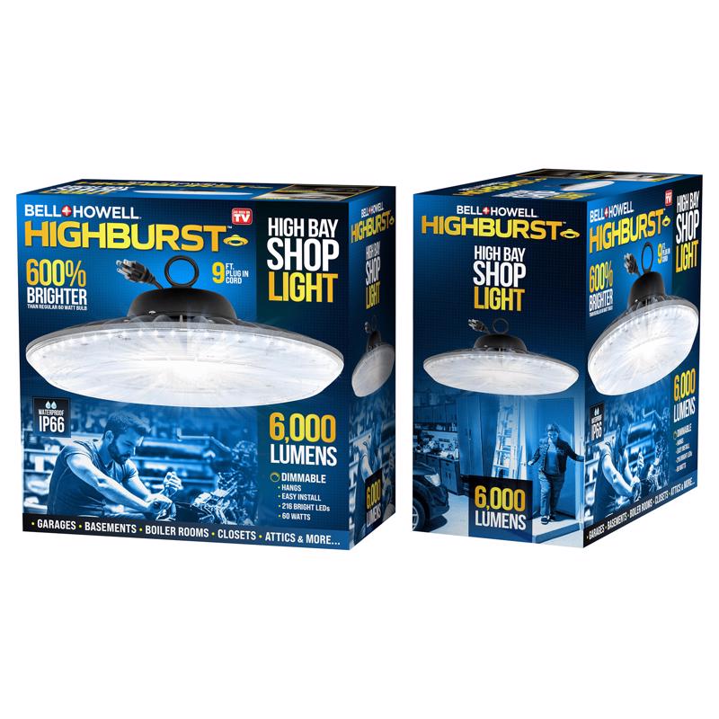 BELL & HOWELL - Bell & Howell Highburst 6.6 in. 1-Light each 55 W LED Shop Light
