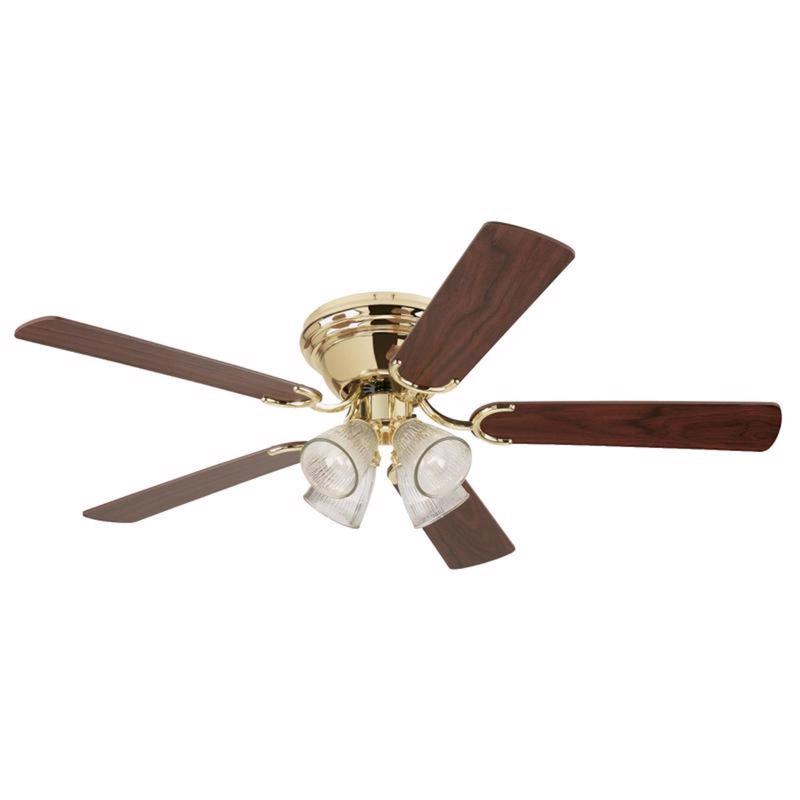 WESTINGHOUSE - Westinghouse 52 in. Polished Brass Brown LED Indoor Ceiling Fan