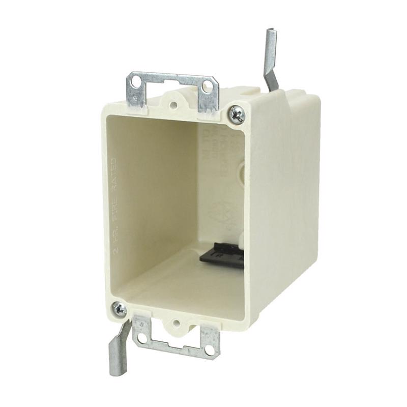 ALLIED MOULDED - Allied Moulded Old Work 18 cu in Rectangle Polycarbonate 1 gang Electrical Box Off White