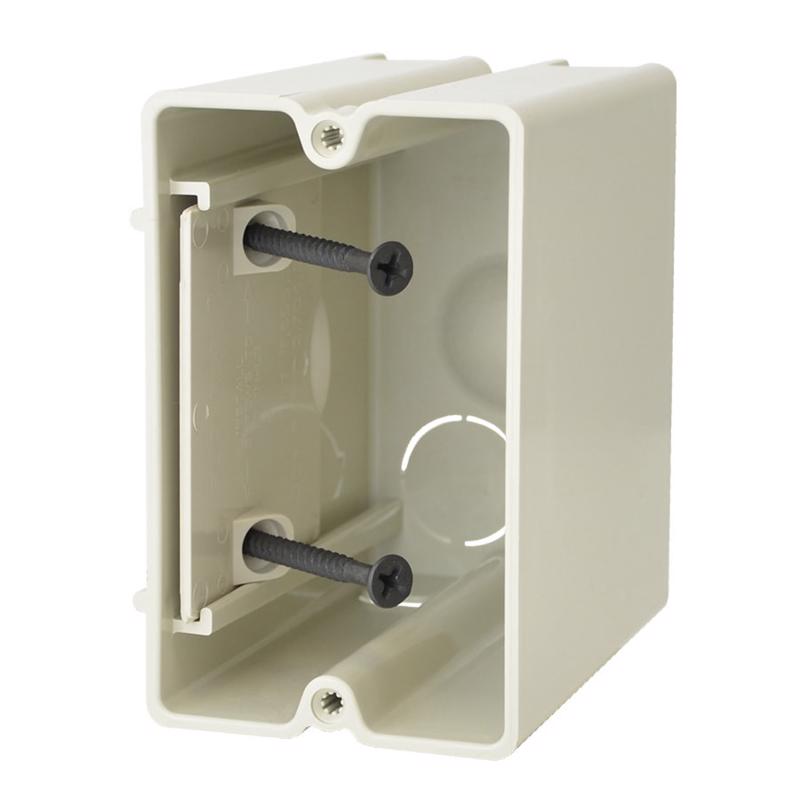 ALLIED MOULDED - Allied Moulded Sliderbox New and Old Work 23 cu in Rectangle Fiberglass 1 gang Outlet Box Off White