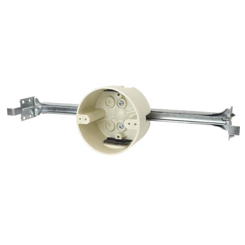 ALLIED MOULDED - Allied Moulded New Work 22.5 cu in Round Polycarbonate 1 gang Ceiling Box Off White