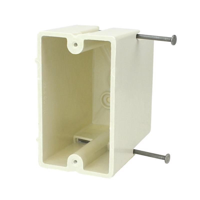 ALLIED MOULDED - Allied Moulded New Work 22.5 cu in Rectangle Fiberglass 1 gang Electrical Box Off White