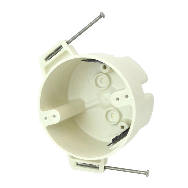 ALLIED MOULDED - Allied Moulded New Work 22.5 cu in Round Fiberglass Ceiling Box Off White