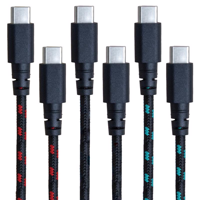 FUSEBOX - Fusebox Type C to Type C Cable 9 in. Assorted